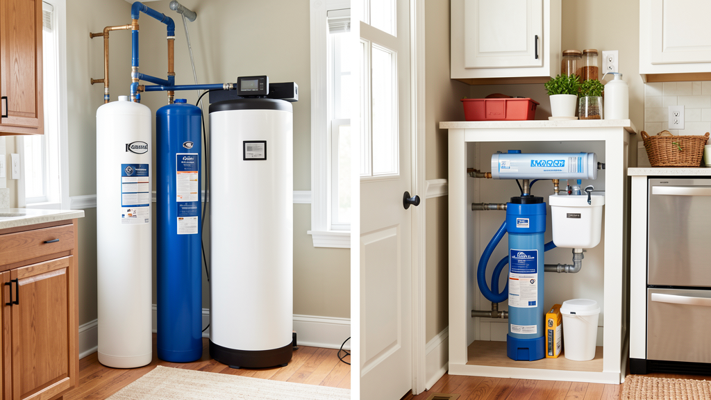 Reverse osmosis vs water softener comparison showing the difference between RO system and water softener