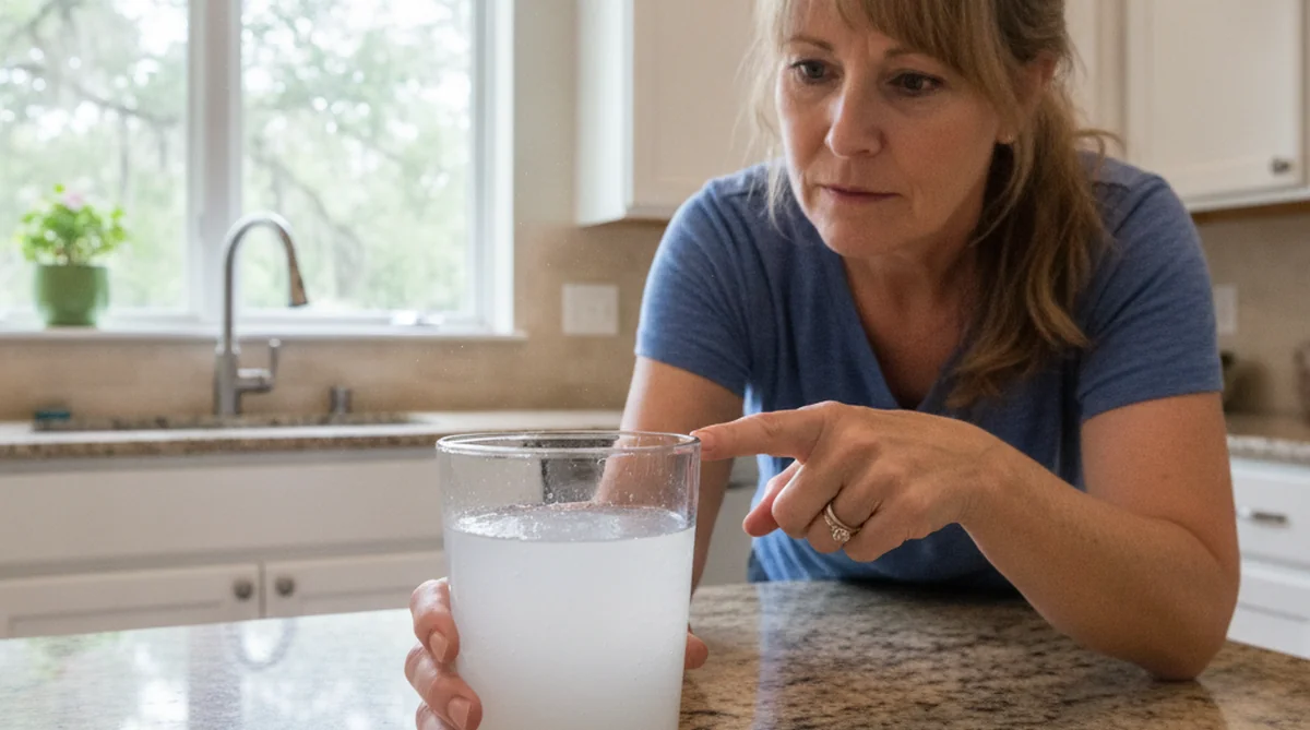 Cloudy well water in glass Summerville SC