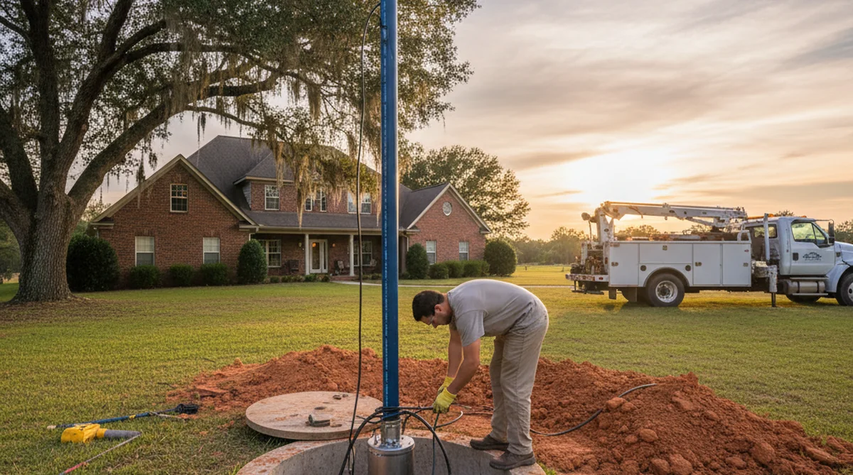 Well pump replacement service in residential property