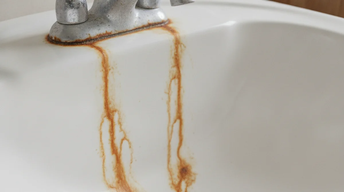 Iron stains from well water in Bamberg SC
