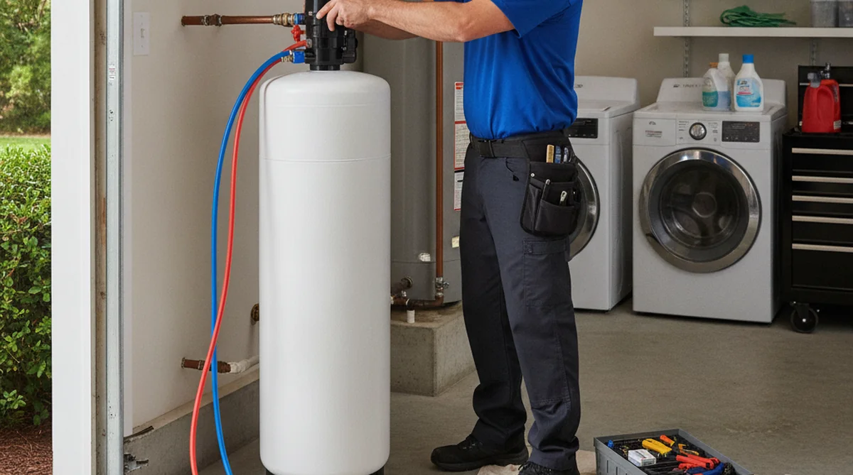 Water softener installation in Holly Hill SC home